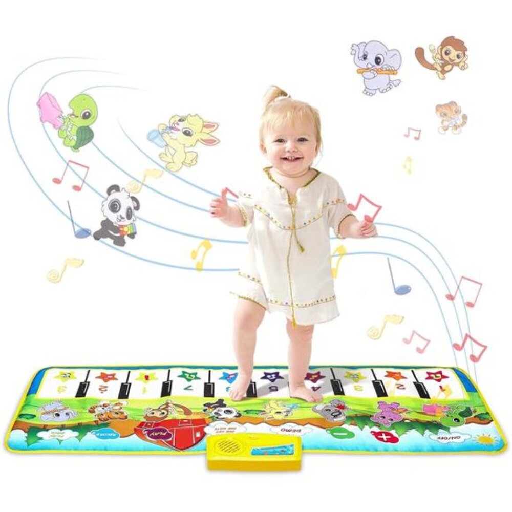 Piano Mat, 39.5" X 14" Musical Mat 8 Instrument Sounds Piano Mat for Toddlers